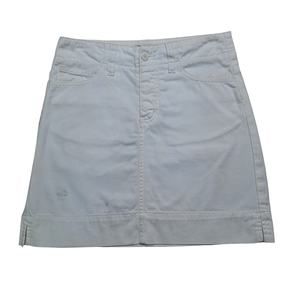 Ralph Lauren chino 5-pocket button fly seamed mini skirt